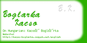 boglarka kacso business card